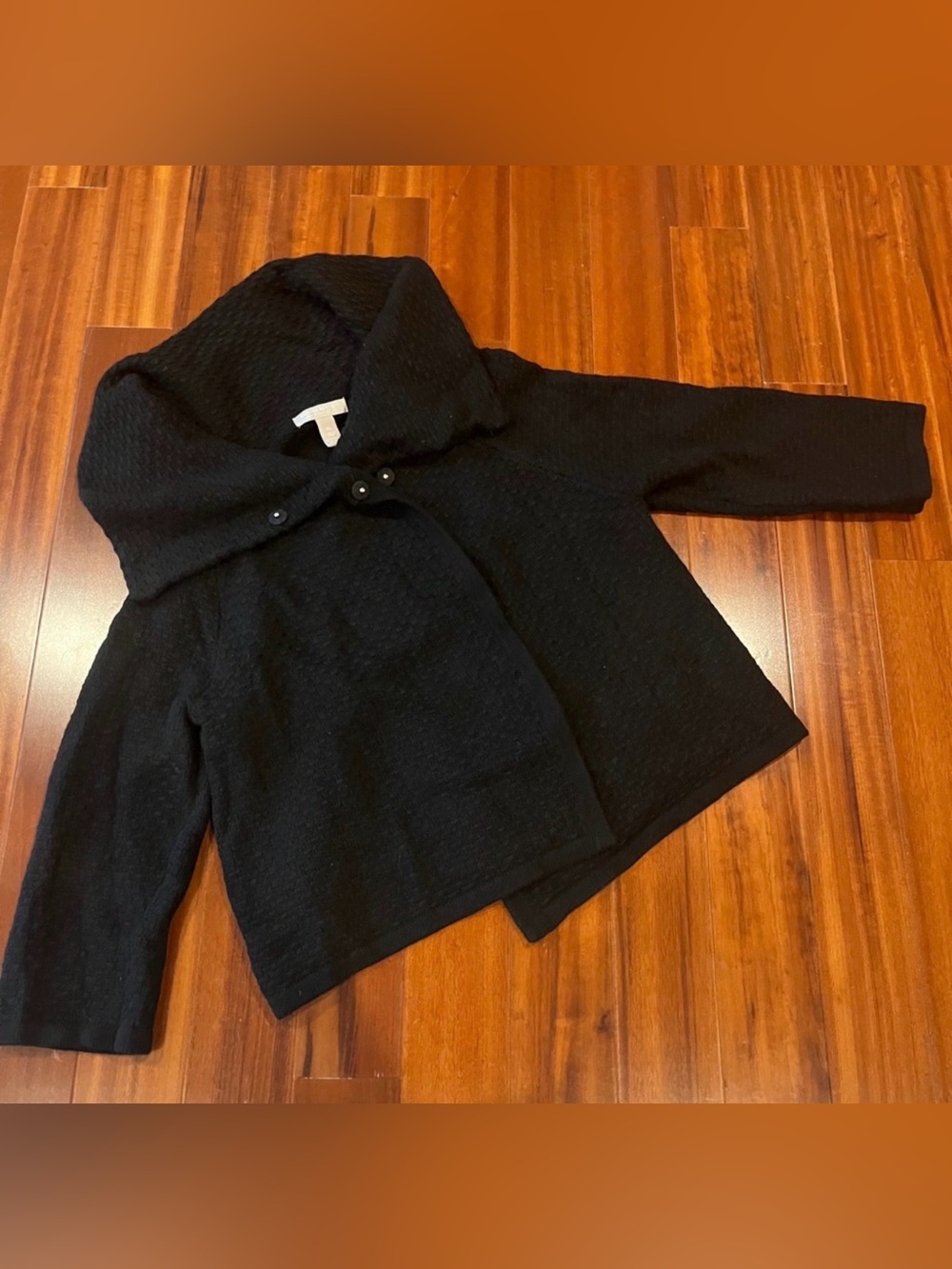 Cashmere Merino Wool Sweater Banana Republic‎ Black Knit Textured Cardigan XL